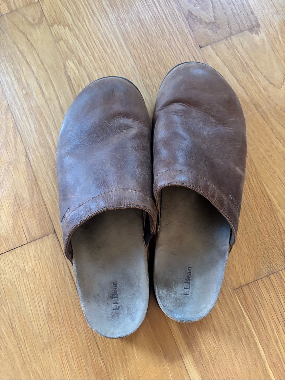 L.L. Bean Brown Leather Go Anywhere Clog